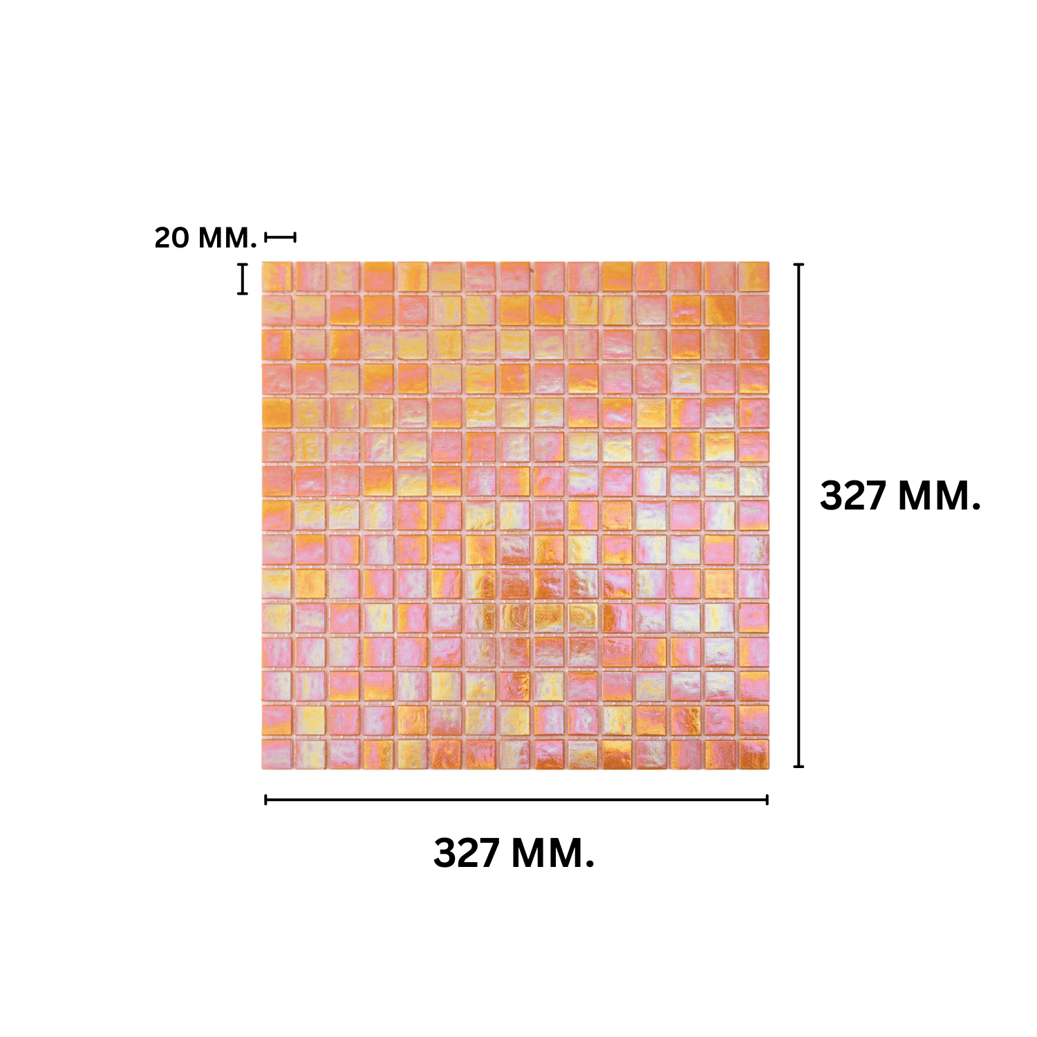 โมเสค TIMELESS TILES รุ่น POP HOLOGRAM 32.7 X 32.7 ซม. สีส้ม ผิวเงา (ราคา/ตรม.)_1
